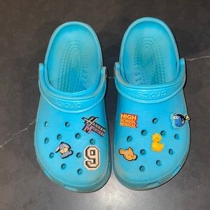 Blue Crocs with Jibbitz